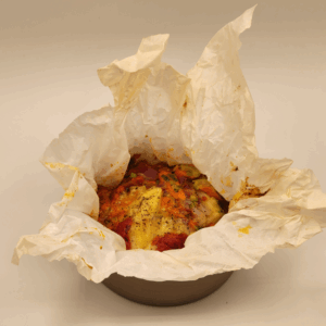 cod dish cook in papillote