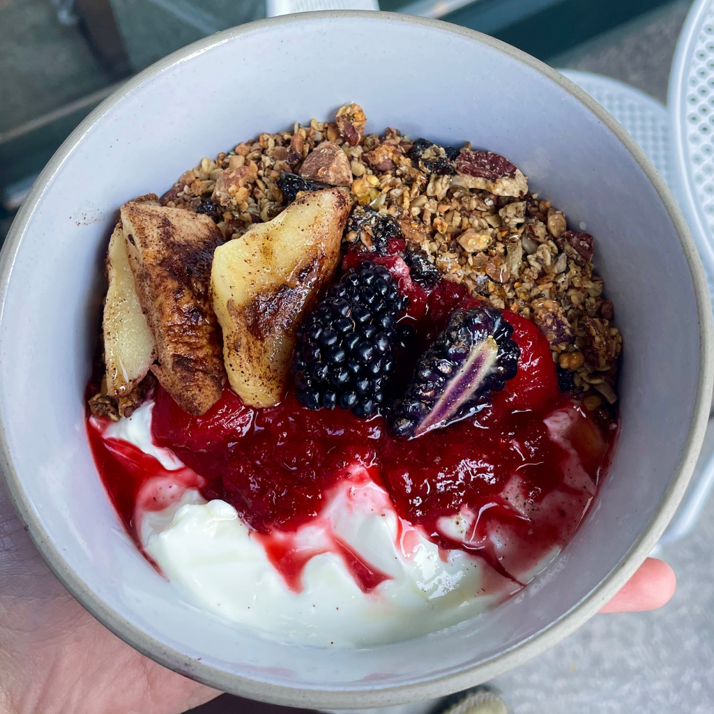 Granola, yogurt bowl